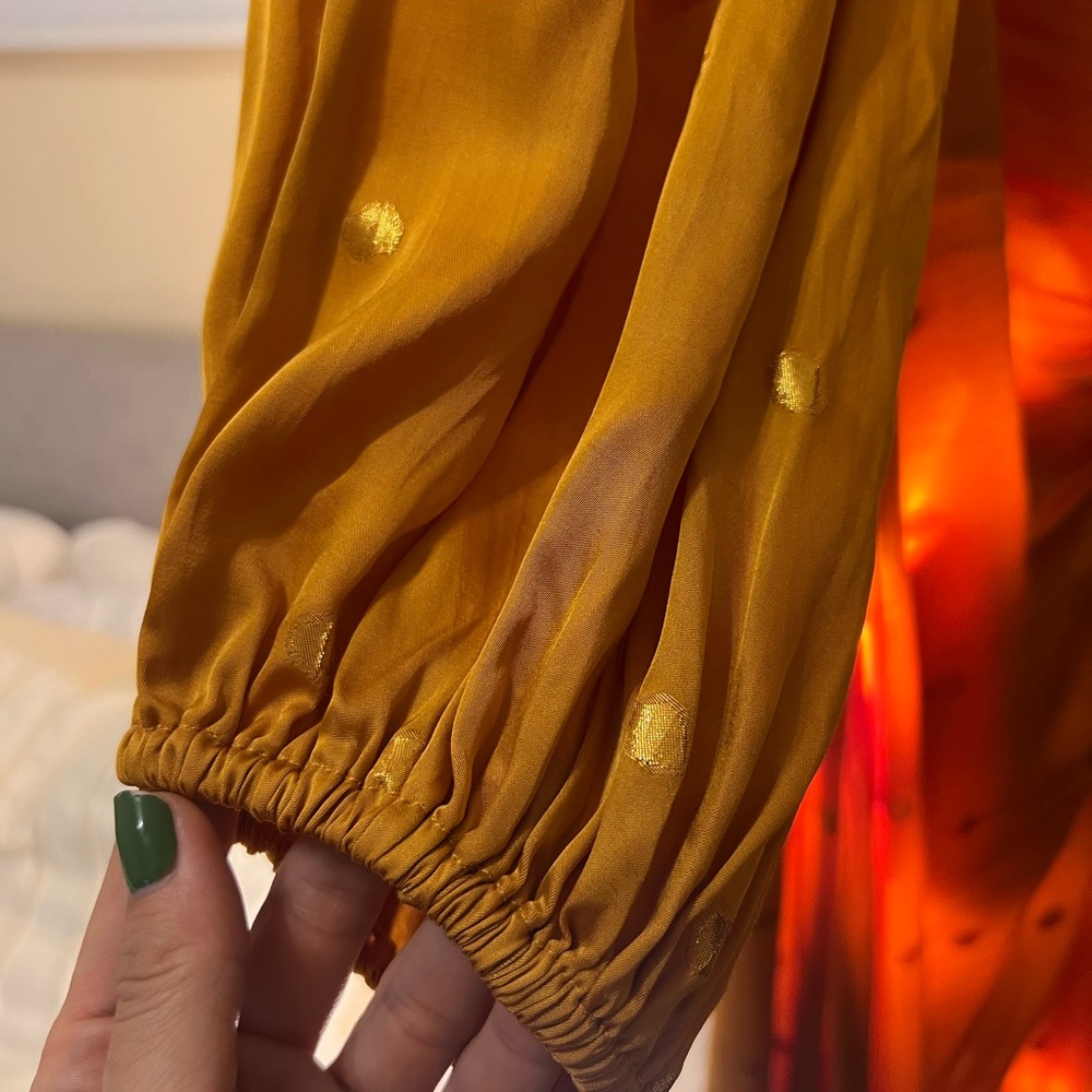 FARM Rio Mustard Long Sleeve Dress - Picture 9 of 13